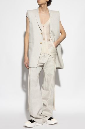 Rick Owens Wool Tank Top, Mens, Cream