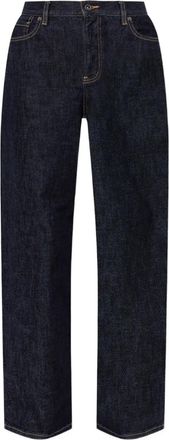 Self Portrait Jeans dritti con 5 tasche - Blu