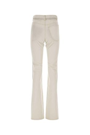 Maison Margiela Womens Chalk Denim Jeans 961 Exterior: Cotton