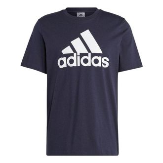 adidas Essentials Single Big Logo T-shirt Navy IC9348