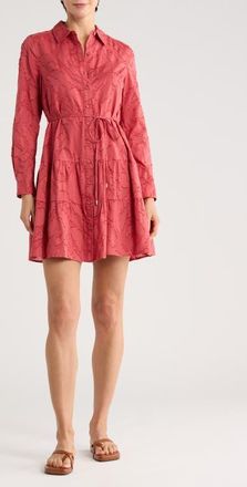 Tommy Bahama Isla Dream Long Sleeve Shirtdress in Wild Geranium at Nordstrom, Size X-Small