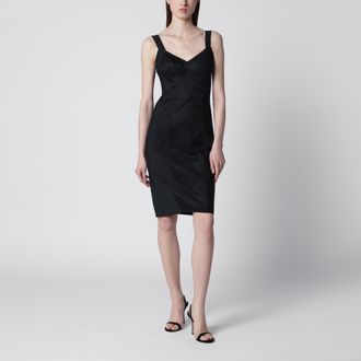 Dolce & Gabbana Black sheath dress with lace details