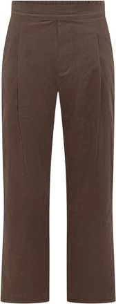 A Paper Kid Gabardine Broek - Heren - Straight fit broeken - Bruin - L - Broeken