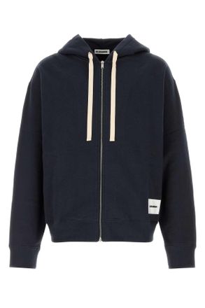 Jil Sander Dark Blue Cotton Sweatshirt
