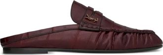 Saint Laurent Geplooide muiltjes - Rood