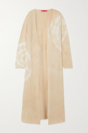 The Elder Statesman Cardigan In Misto Lana Merino E Cashmere Tie-dye Spiral City - Neutri