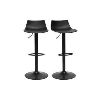 Miliboo Sgabelli Da Bar Regolabili Design Neri (set Di 2) Kelly