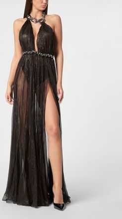 Philipp Plein Long Dress Women in Black at Nordstrom, Size X-Small