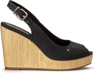 Tommy Hilfiger Sandalen met sleehak Iconic Elena Sling