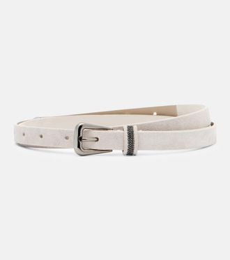 Brunello Cucinelli Monili suede belt