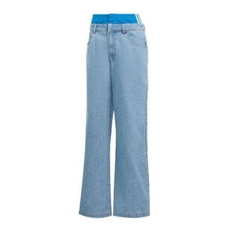 adidas (WMNS) adidas Originals X Kseniaschnaider Boxer Short Jeans Blue IN0273