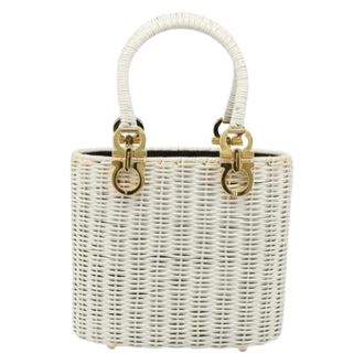 Ferragamo Pre-owned Metal Handbag - Dames - Vintage Handtas - Wit - ONE Size - Vintage