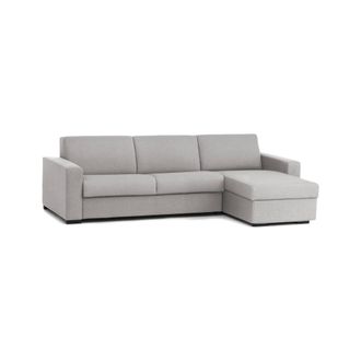 Dmora Sofa Cama Dabakar, Sof&aacute; De Esquina, 100% Made In Italy, Sof&aacute; Con Apertura Giratoria, Con Contenedor Reversible Peninsula, Con Reposabrazos Est&aacute;ndar, C