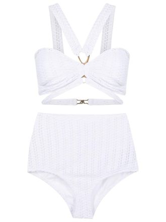 Amir Slama Bikini con scollo a V - Bianco