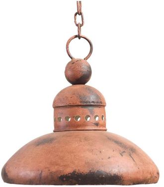 Biscottini International Lampadario Industrial De Suspensi&oacute;n No Eletrificado L29xpr29xh35 Cm De Hierro Acabado Con Efecto Naranja Envejecida