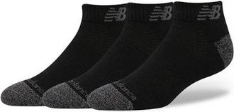 New Balance Unisex Active Low Cut Sock 3 Pack en Negro, Poli&eacute;ster, Talla XL