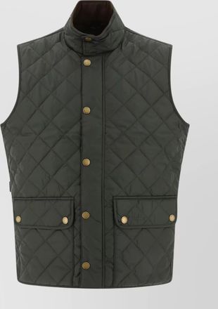 Barbour lowerdale quilted vest jacket with high collar