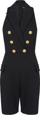 Balmain Grain de poudre stretch jumpsuit - Dames - Playsuits - Zwart - S - Katoen - Jumpsuits & Playsuits