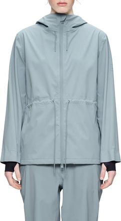 Rains Suva Hardshell Waterproof Hooded Rain Jacket in Pool at Nordstrom, Size X-Small