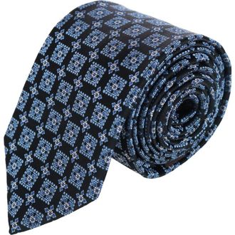 Trafalgar Store Azzimato Diamond Stately Silk Necktie in Navy Blue at Nordstrom