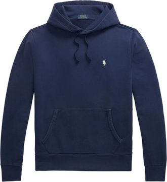 Ralph Lauren Loopback Fleece Sweatshirt - Heren - Hoodies - Blauw - S - Katoen - Hoodies & sweatvesten