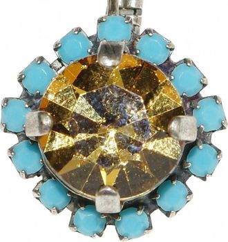 Mariana Womens Friendship Earrings In Amber / Turq