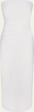 Anemos Nadege Draped Strapless Maxi Dress