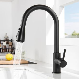 OEM Grifo De Cocina Negro, Grifo Mezclador De Cocina Negro Con Rociador Extra&iacute;ble Con 3 Modos De Rociado, Grifo De Cocina Giratorio De 360&deg;, F&aacute;cil Instala