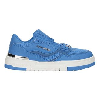 Plein Sport Schoenen, unisex, Blauw, 41 EU, Leer, Apollo-1 Sneakers