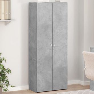Berkfield Home File Cabinet Concrete Grey 60x32x153 cm Engineered Wood | Size: 60 x 32 x 153 cm