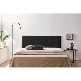 Moonia Cabecero Tapizado Alma Polipiel 90x50x5 Cm - Negro Moonia