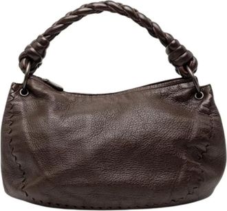Bottega Veneta Pre-owned Handbags, female, Brown, Size: ONE SIZE Pre-owned Hobo Bag