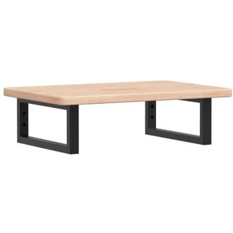 vidaXL Vidaxl - Estante De Lavabo De Pared De Acero Y Madera Maciza De Roble