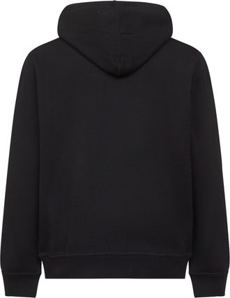 Brunello Cucinelli Mens Hoodie Double-Fleece Zip-Up Black Cotton Sweatshirts Sweater