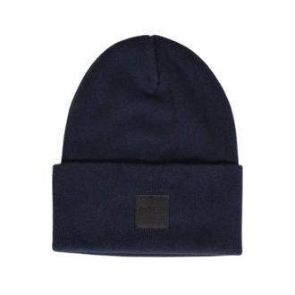 HUGO BOSS Accessories, male, Blue, ONE SIZE, Ribbed Knit Beanie