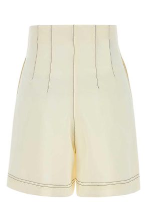 Philosophy di Lorenzo Serafini Womens Ivory Polyester Blend Shorts Fantasiabianco Exterior: Cotton
