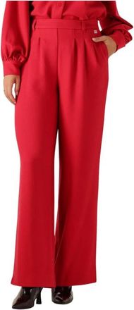 Pom Amsterdam Pants - Dames - Wijde Broeken - Rood - XS - Polyester - Broeken