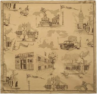 Burberry Sciarpa London Landmarks - Toni neutri