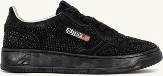 Autry MEDALIST LOW CRYSTAL MICRO RHINESTONES SNEAKERS BLACK