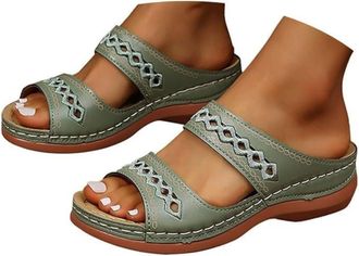 Generic Summer Orthopedic Wedge Platform Sandals Anti Slip Open Toe Sandal Open Toe Walking Sandals with Arch Support Comfortable Breathable Beach Slippers