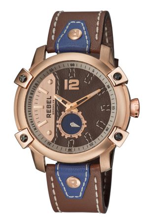 Rebel Rockers Mens Weeksville Khaki (tan) Dial Leather Watch - One Size