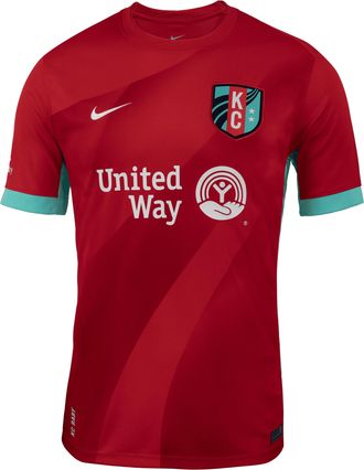 Nike KC Current 2025 Stadium Home Nike Mens Dri-FIT NWSL Replica Jersey in Red | P35556KCSL-RED