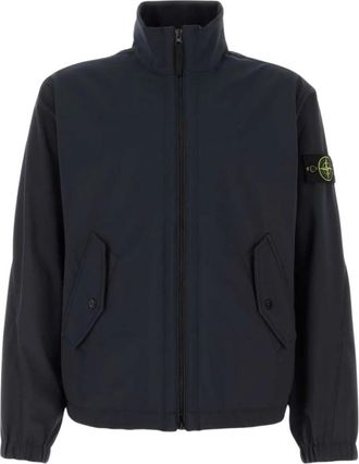 Stone Island High Collar Jacket - Heren - Bomber jackets - Blauw - XL - Polyester - Jassen