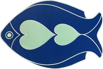 Octaevo Set of 2 Fish Splash Placemats, blue