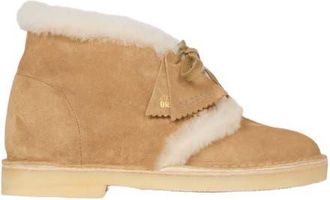 Sandro Shearling Desert Boots in Beige at Nordstrom, Size 40