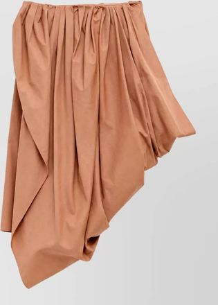 Chlo&eacute; silk draped gathered-waist midi dress