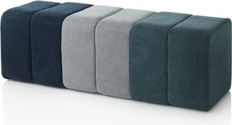 Aquadesign Banco en mdf y microfibra multicolor