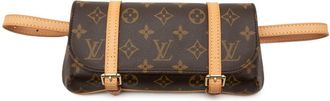 Louis Vuitton Brown Pvc Leather Pouch Sling Bag (Pre-Owned)