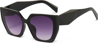 Generic Women Vacation Commuter Sunglasses Outdoor Men Driving Sun Glasses(Grey)