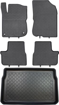 OEM Juego De Alfombrillas De Goma Para Coche Y Alfombrilla Para Maletero Peugeot 208 I Hatchback (de Marzo De 2012 A Mayo De 2019)